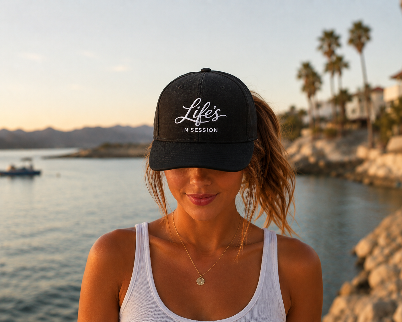 Embroidered 'Life's A Lesson' Snapback Hat