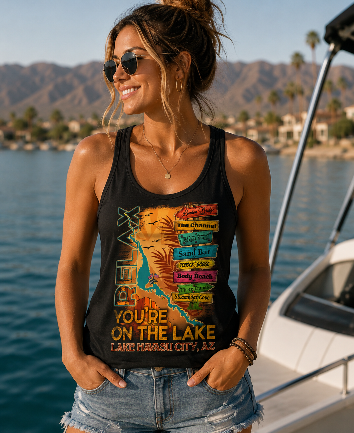 Women's Lake Havasu City Racerback Tank Top